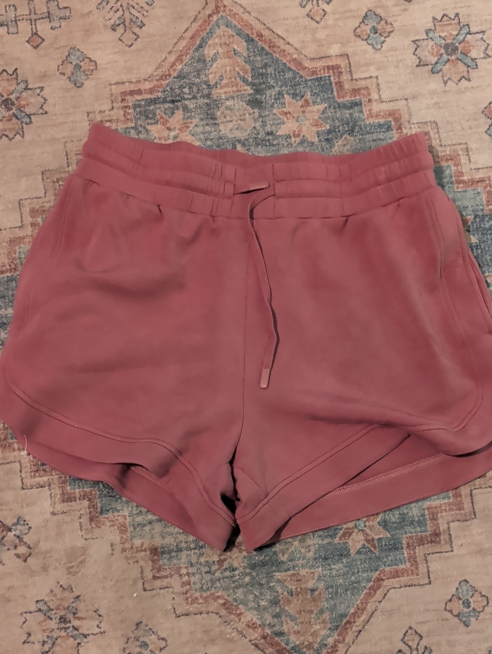 Varley Dusty Rose Athletic Drawstring Shorts